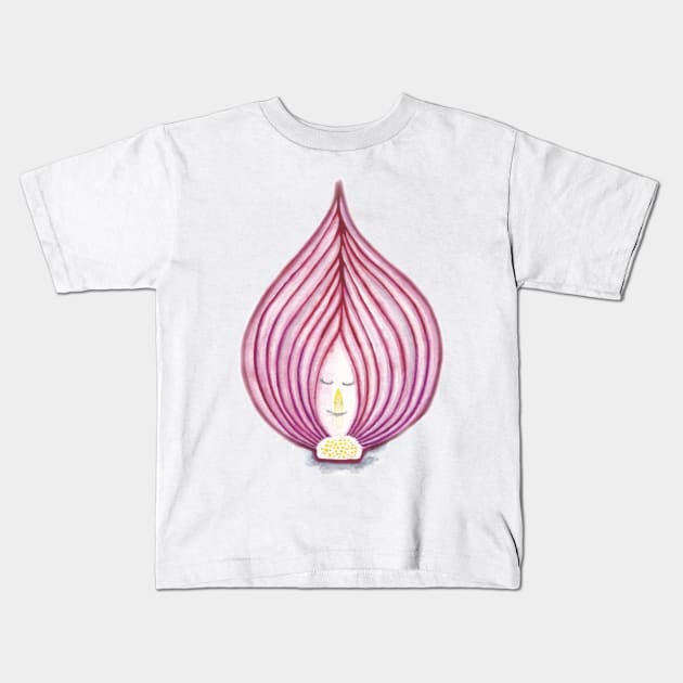 Optimistic onion Kids T-Shirt by MarjolijndeWinter